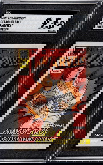 2021-22 Donruss #10 LaMelo Ball Net Marvels Press Proof SGC 9.5