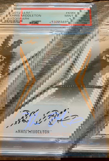 2012 Leaf Khris Middleton Autograph PSA 9. #KM4