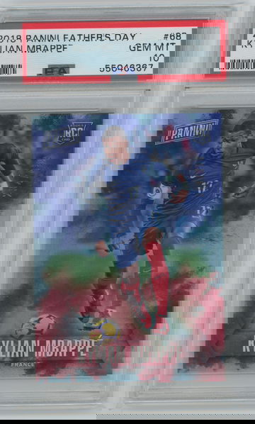 Kylian Mbappe 2018 Panini Father's Day RC PSA 10 