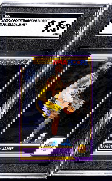 2023-24 Panini Hoops Premium Stock #149 Lebron James SGC 9.5