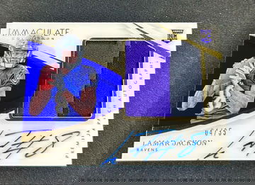 2018 Lamar Jackson Panini Immaculate Premium Rookie Patch Auto 4/35 RPA Autograph Jumbo Jersey RC SP
