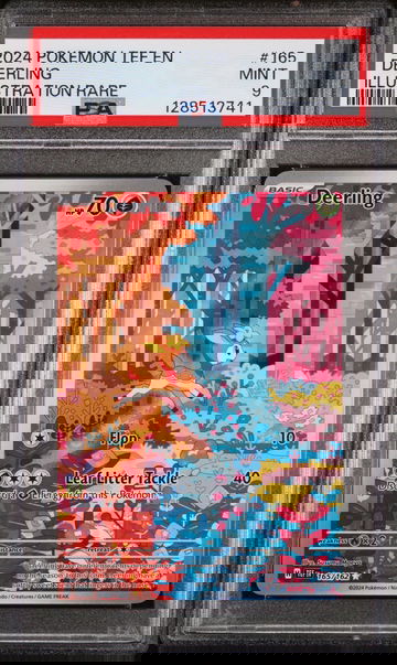 2024 Pokemon Scarlet and Violet Temporal Forces Illustration Rare Deerling #165 PSA 9