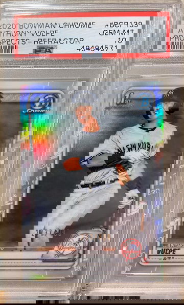 2020 Bowman Chrome Anthony Volpe Refractor /499 PSA 10