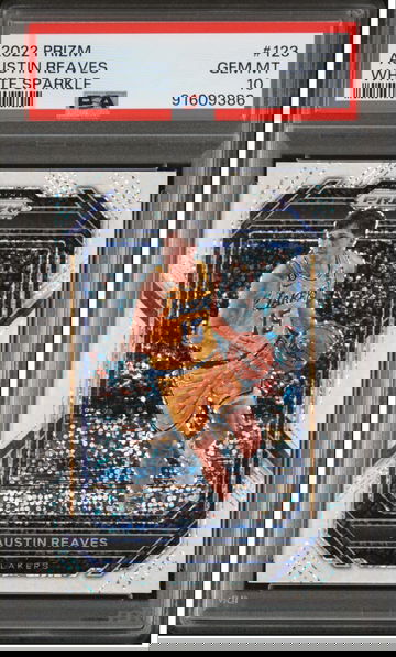 2022 Prizm Austin Reaves White Sparkle PSA 10