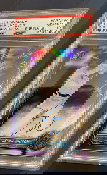 Kahlil Watson 2022 Bowman Chrome True Purple 1st Bowman Auto! 164/250!