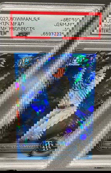 2022 Bowman Sapphire Curtis Mead PSA 10