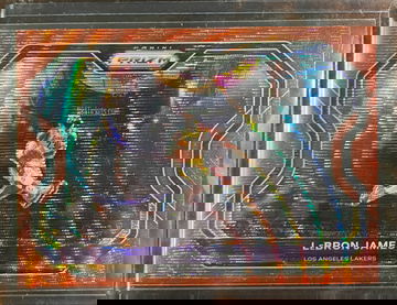 2020-21 Prizm LeBron James Kobe Bryant Tribute Ruby Red Wave Prizm