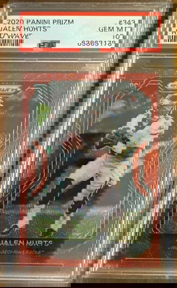Jalen Hurts Prizm Red Wave Rookie /149 PSA 10