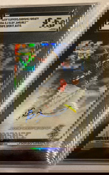 2019 Topps Chrome Update Eloy Jimenez rookie debut auto sgc 9.5