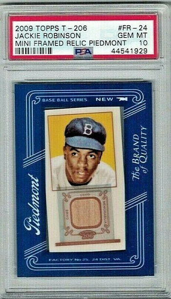 2009 Topps T 206 #FR 24 PSA 10 Jackie Robinson Mini Framed Piedmont Gem Mt