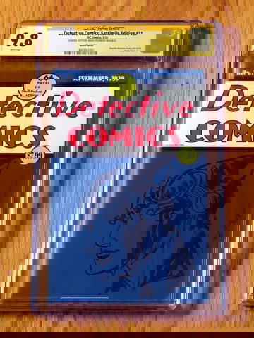  DETECTIVE COMICS FACSIMILE #31 CGC SS 9.8 Signature Series sketch Stelfreeze