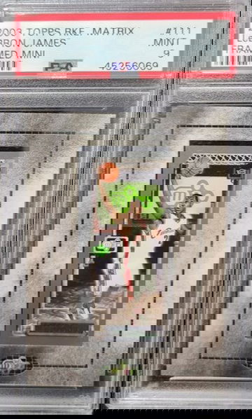 Lebron James 2003 Topps Rookie Matrix Framed Mini PSA 9 MINT RC Rookie Card