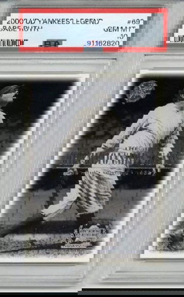 2000 UPPER DECK YANKEES LEGENDS BABE RUTH CARD YANKEES PSA 10 LOW POP