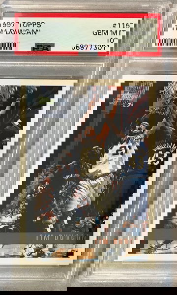 Tim Duncan 1997 Topps Rookie #115 - PSA 10 Gem Mint - Spurs