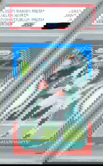 Jalen hurts Red White Blue PSA 9