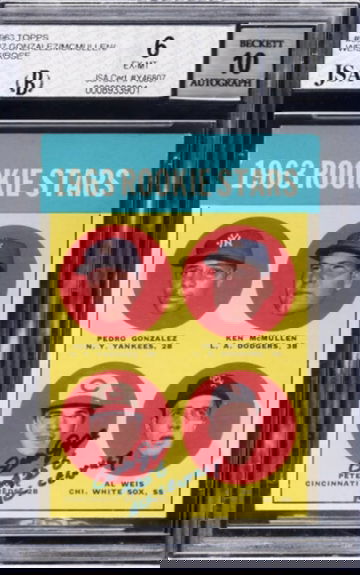 1963 Topps # 537 Pete Rose Signed Rookie Card RC BVG 6 AUTO 10 Absolute Beauty