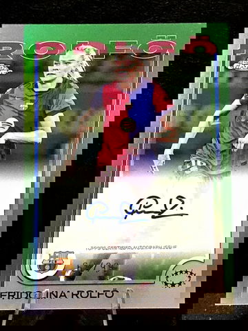 FRIDOLINA ROLFO  2024-25 Topps Chrome UEFA  GREEN Refractor  Auto /99  Barcelona 