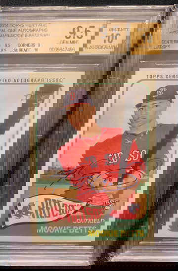 2014 topps heritage Mookie Betts ROA bgs gem 