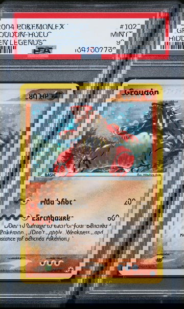 2004 Pokemon Ex Hidden Legends Holo Groudon #102 PSA 9