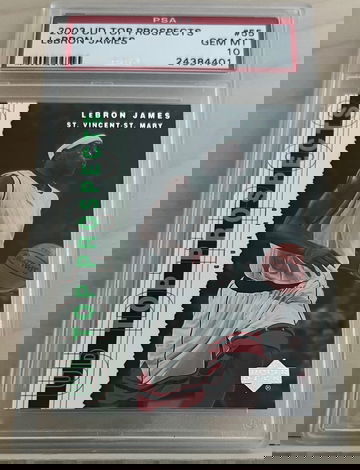 LEBRON JAMES 2003 UPPER DECK TOP PROSPECTS, CARD #55 PSA 10