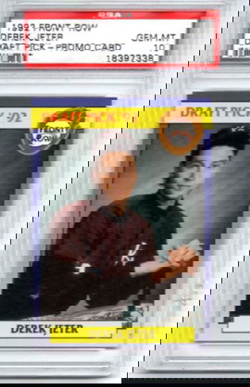 1992 Front Row Draft Picks Promo Card Derek Jeter ROOKIE RC PSA 10