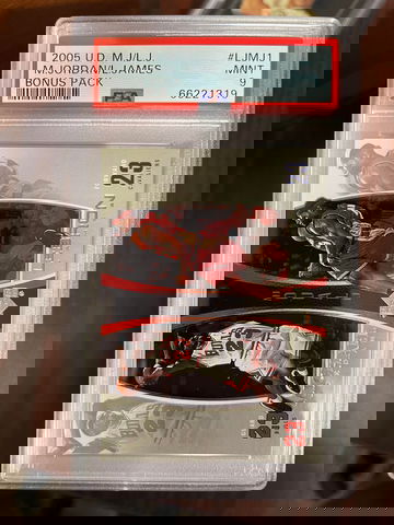 2005 UD MJ LJ Lebron James Michael Jordan BOnus Pack PSA 9