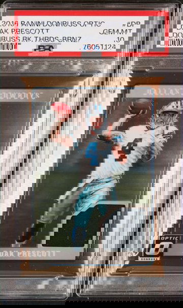 Dak Prescott 2016 Donruss Optic Rookie Threads Bronze - Cowboys RC PSA10