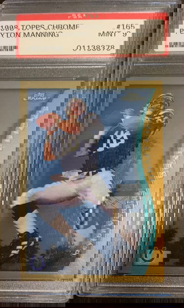 1998 Topps Chrome Peyton Manning RC PSA 9 Mint