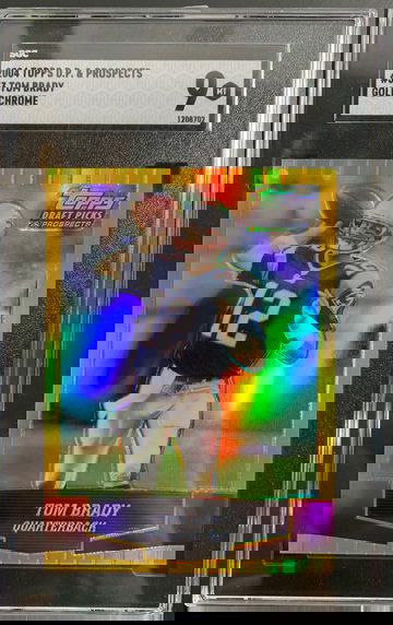 2004 Topps Draft Picks & Prospects Tom Brady GOLD refractor SGC 9