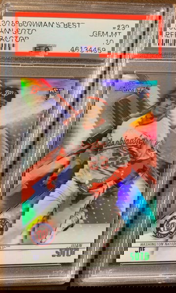 2018  Bowman Chrome Refractor Juan Soto RC PSA 10 Gem Mint