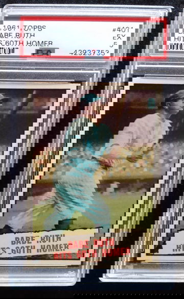 1961 Topps #401 Babe Ruth Hits 60th Homer PSA 5