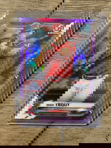 2021 Bowman Chrome Mike Trout Purple Refractor (203/250)