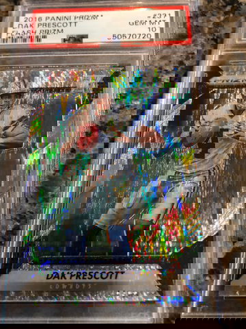 Dak prescott flash prizm psa 10 