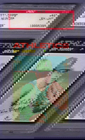 1971 Topps #45 Jim Hunter PSA 6 EX-MT