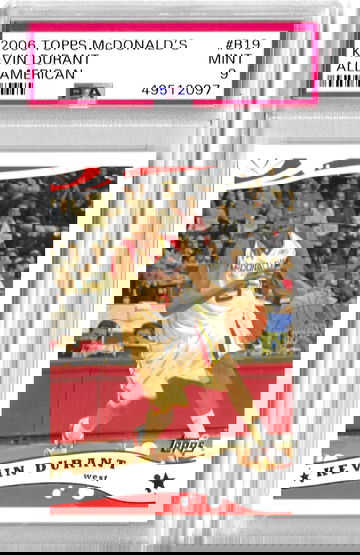 2006 Topps McDonald's Kevin Durant Rookie #B19 PSA9