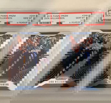 Lot of 2-2019 Prizm Zion Williamson #248 PSA 10