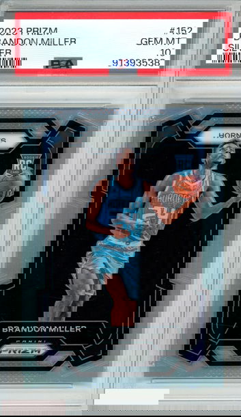 2023 PANINI PRIZM BRANDON MILLER #152 SILVER PRIZM ROOKIE RC PSA 10 GEM MT