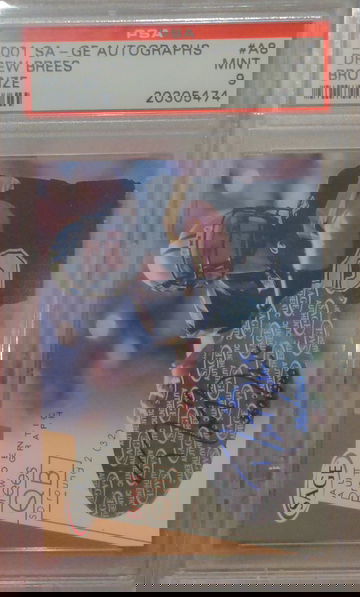 2001 SAGE Autographs BRONZE Drew Brees #A8  360/500