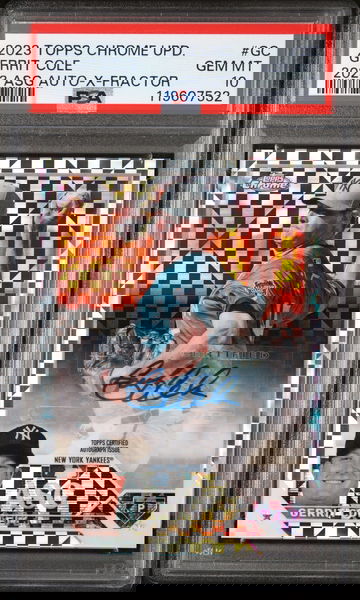 2023 Topps Chrome Update ASG X-Fractor Gerrit Cole #ASGA-GC Auto /125 PSA 10