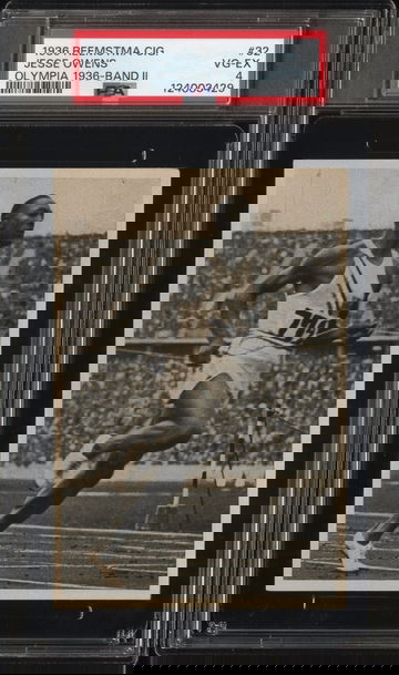  JESSE OWENS 1936 Reemtsma Olympia Band II Tobacco #32 Rookie RC PSA 4 VG-EX