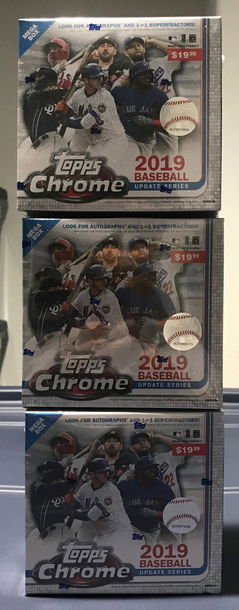 2019 Topps Chrome Update Mega Box Baseball Lot of (3) Sealed 