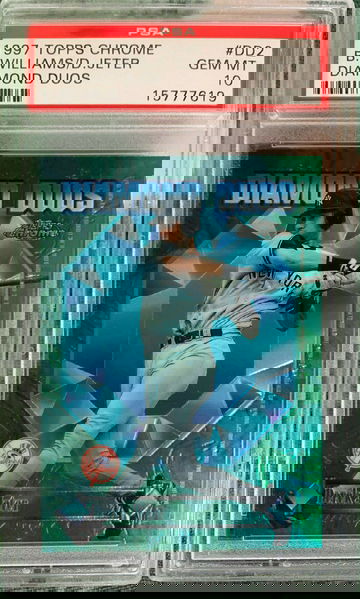 1997 Topps Chrome Derek Jeter Bernie Williams Diamond Duos PSA 10 Gem Mint