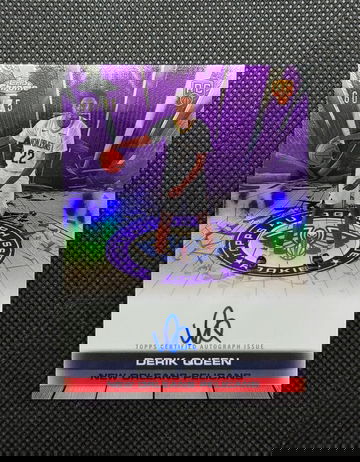 Derik Queen 2025-26 Topps Chrome Autograph Issue Rookie RC Purple Refractor #60/75