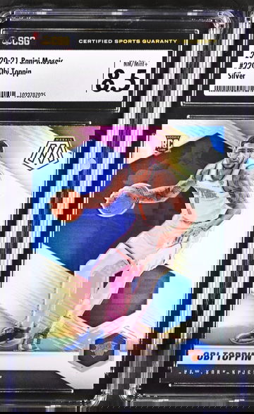 2020-21 Panini Mosaic #220 Obi Toppin Silver CSG 8.5