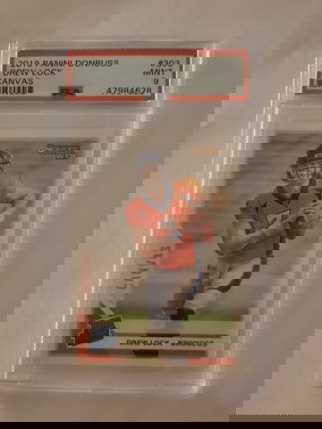 Drew Lock 2019 Donruss Canvas RC PSA 9