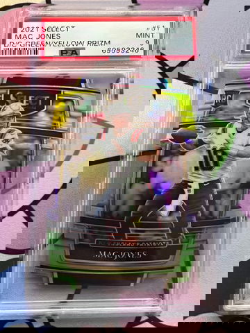 2021 Select Mac Jones Die cut Green/Yellow