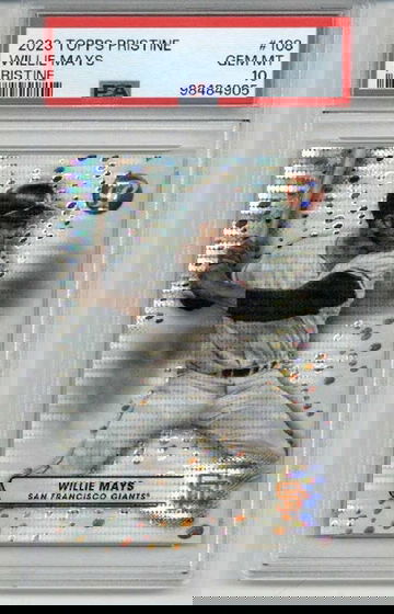 2023 TOPPS PRISTINE PRISTINE #108 WILLIE MAYS CARD GIANTS PSA 10 VERY LOW POP