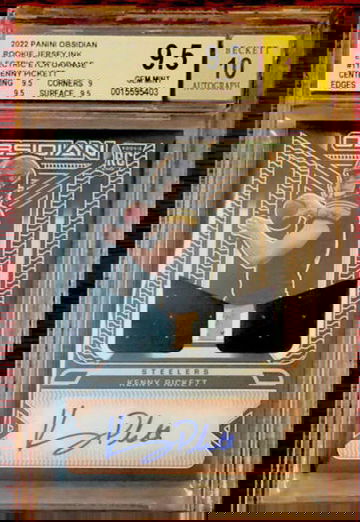 2022 Panini Obsidian #11 Kenny Pickett RK Jer Ink EE Orange BGS 9.5 Gem 10 Auto
