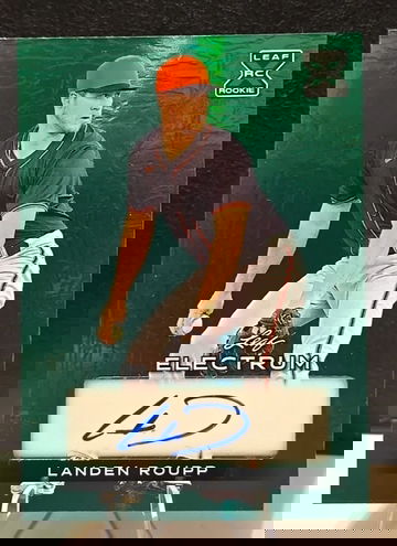 2024 Leaf Electrum  Landen Roupp  Green Rookie  Autograph Auto  Bookend  15/15  Giants