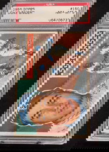 1956 Topps #150 DUKE SNIDER Dodgers HOF PSA 8 NM/MT